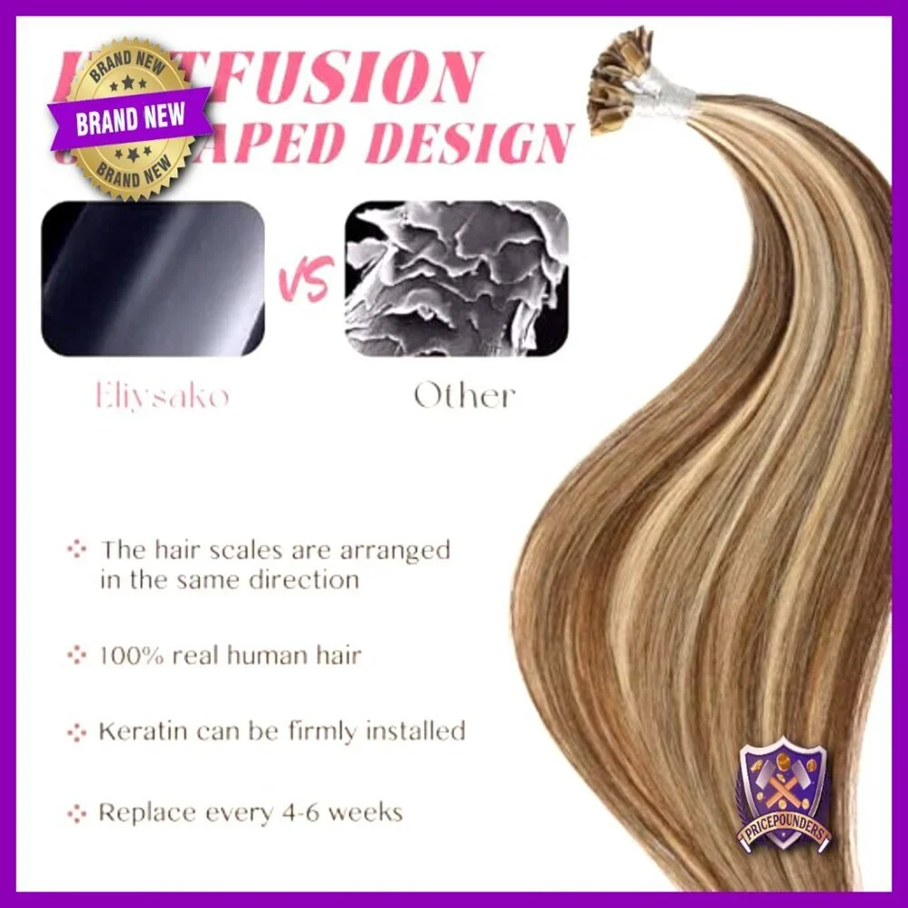 Professional U Tip Human Hair Extensions 18 Inch 40g Heat Resistant Remy